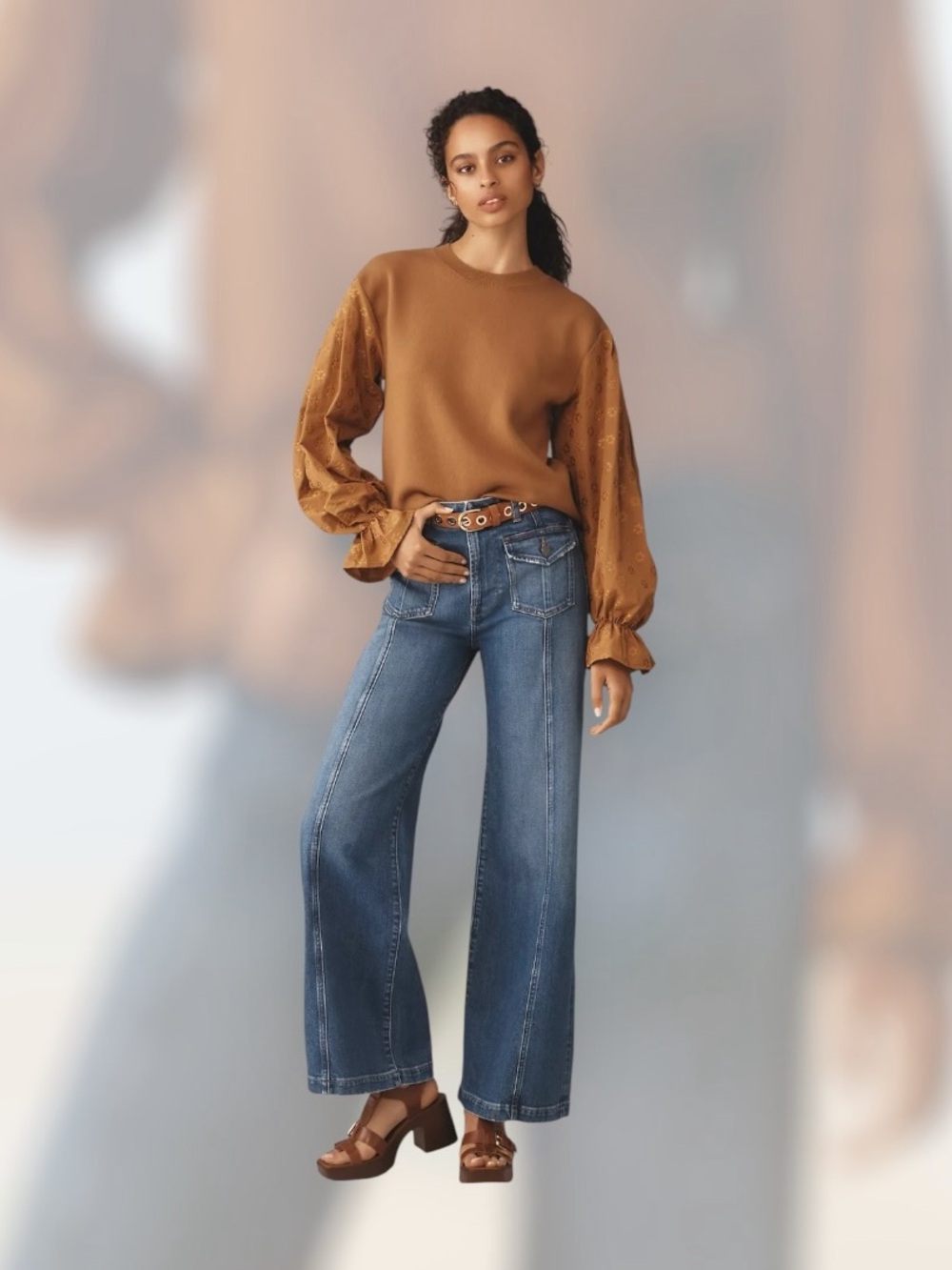 Anthropologie Puff-Sleeve Sweater